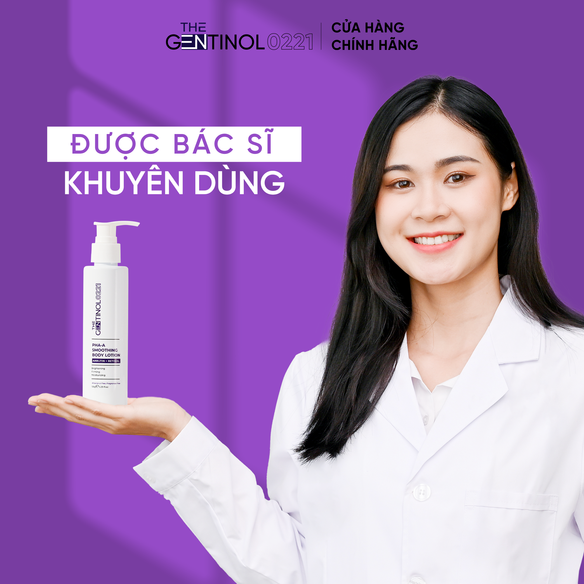 Sữa dưỡng thể làm trắng, săn chắc và dưỡng ẩm da mịn màng PHA-A Body Lotion The Gentinol 0221 150g