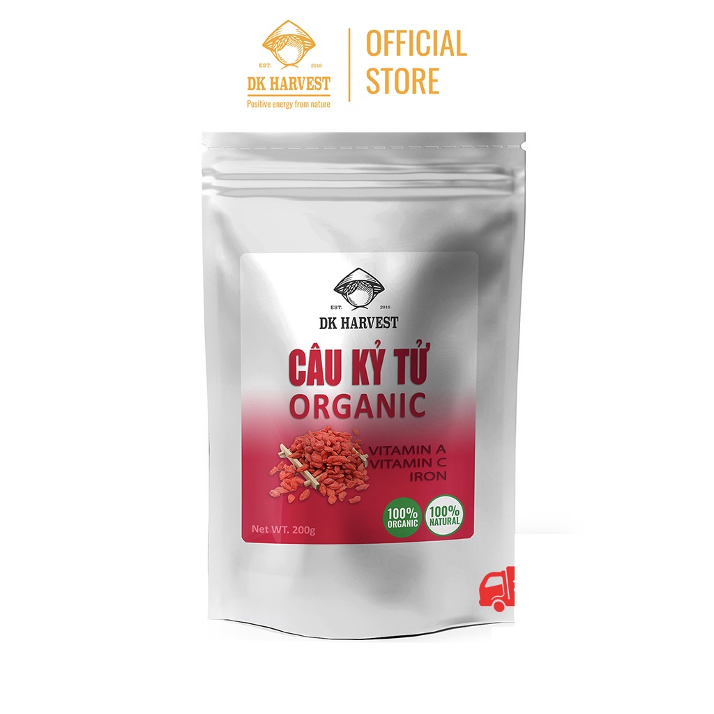 Câu Kỷ Tử Organic Dk Harvest Loại Cao Cấp Nhập Khẩu - Khối Lượng 100G200G - Tác Dụng Tăng Cường Hệ Miễn Dịch - 200G