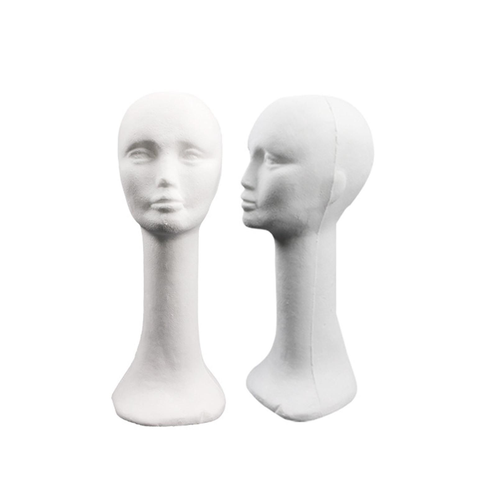 Women Wig Head Display Foam Head Model Stand Mannequin High Simulation DIY Photography Props