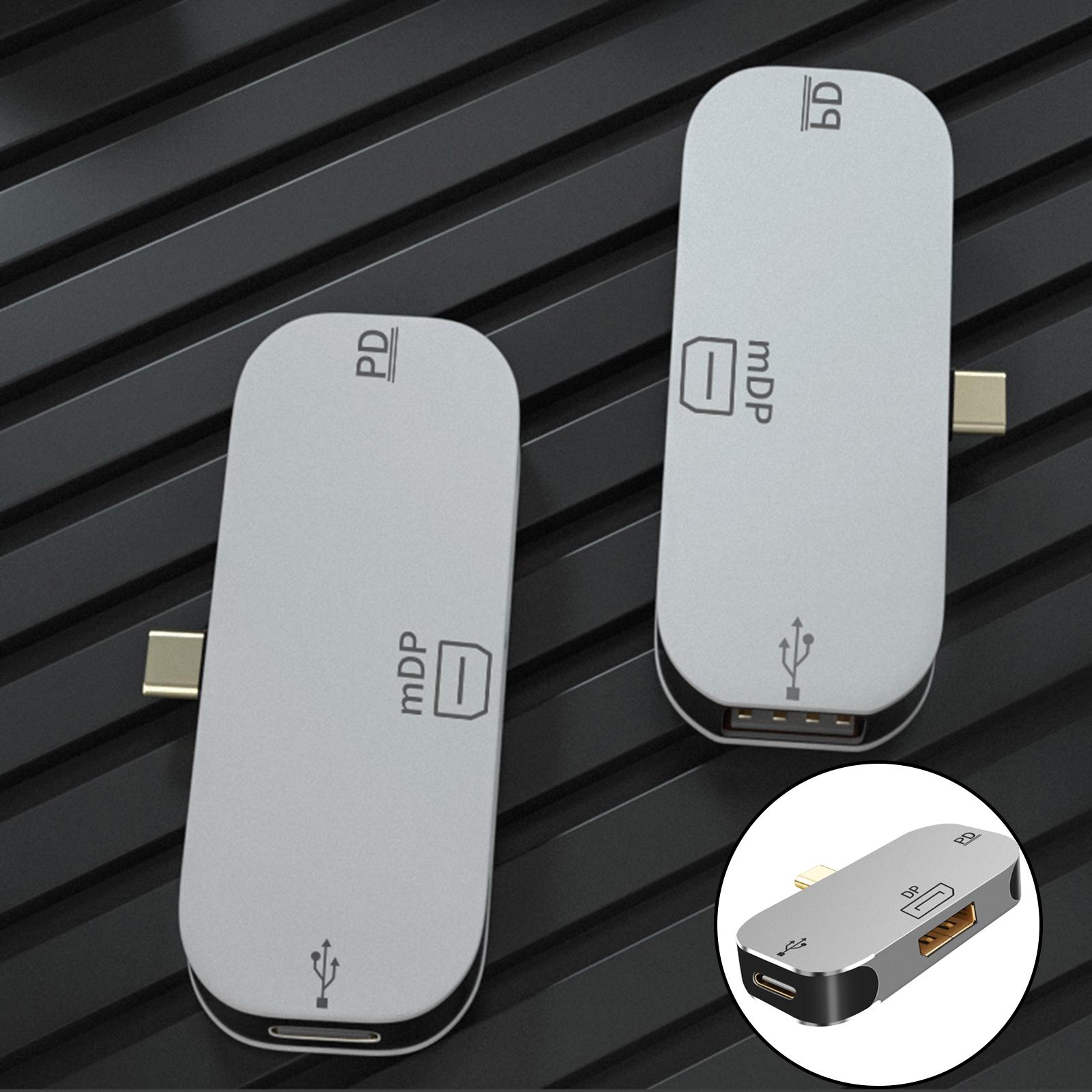 3 in1 Docking Station Type-C DP PD Charging Port Adapter Laptop Computer