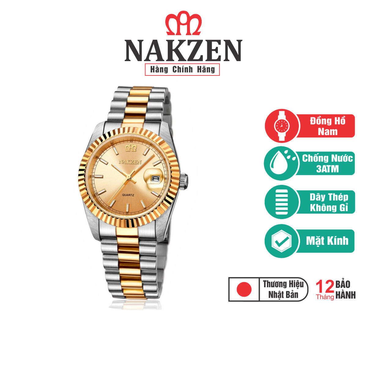 Đồng hồ đeo tay Nakzen - SS3001G3TT-3b