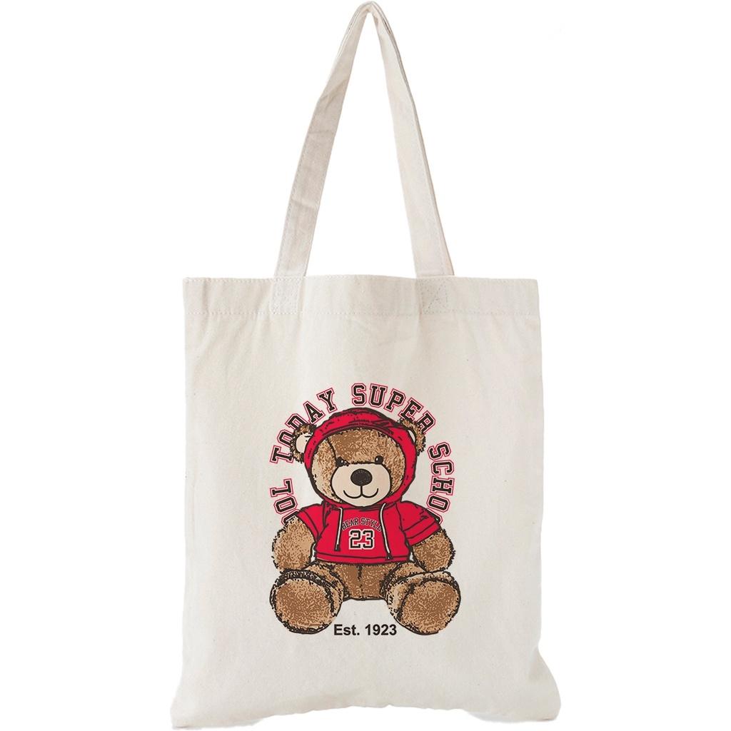 Túi vải Canvas Trương Gia Túi Vải - Túi Canvas bộ sưu Bear Basic - nhiều kích thước - Bear Basic 12