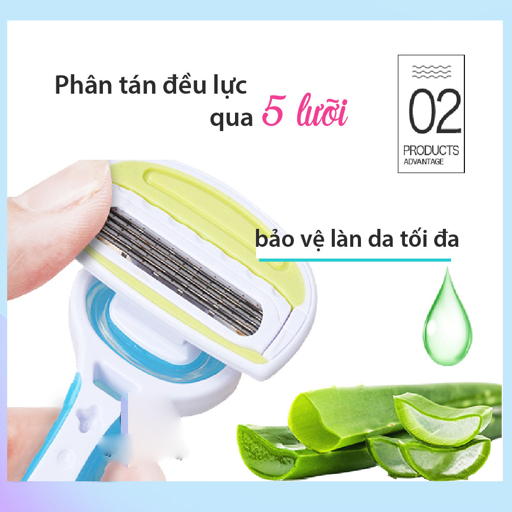 Dao cạo lông cao cấp Nhật cho nữ Aquafit 5 Blade (3 chiếc)