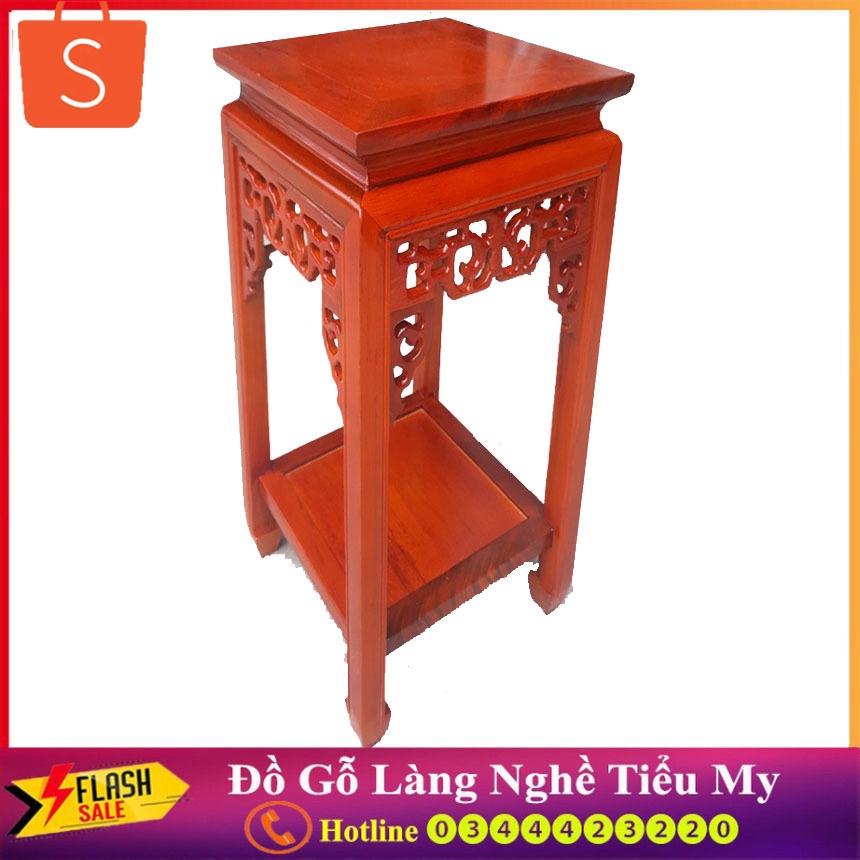 Đôn vuông gỗ Hương kê Tượng, lọ hoa trang trí trong nhà