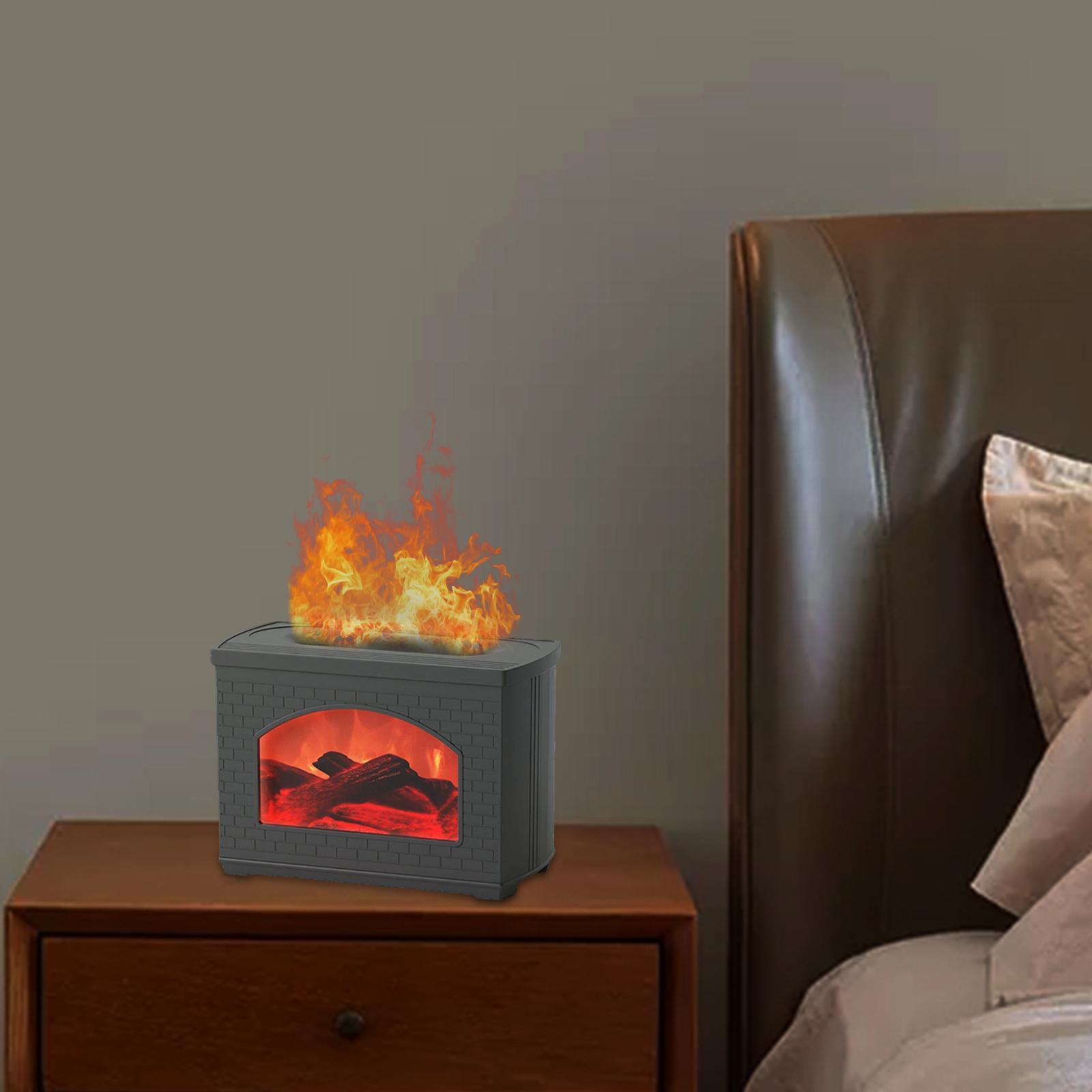 Air Humidifier USB Realistic Flame Effect Small Waterless Auto Shut-Off  Diffuser for Car office home