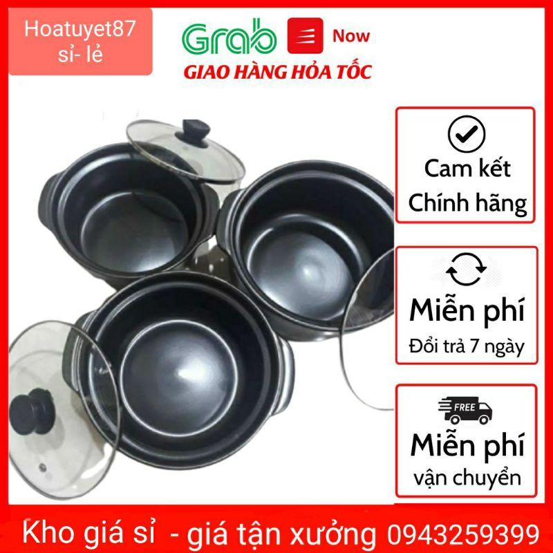 Nồi Đất Kiểu Hàn Quốc Chịu Nhiệt Cao Tráng Men Chống Dính, Kho Thịt Cá /Kho Tộ Nấu Mì Cay Đủ Cỡ