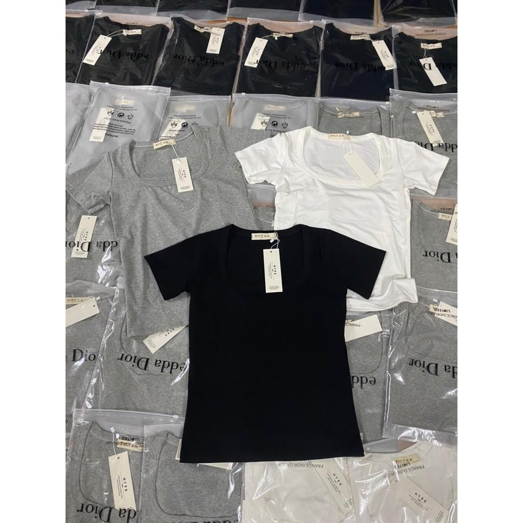 Áo phông cổ U chất bo zip,áo thun body hàng đẹp