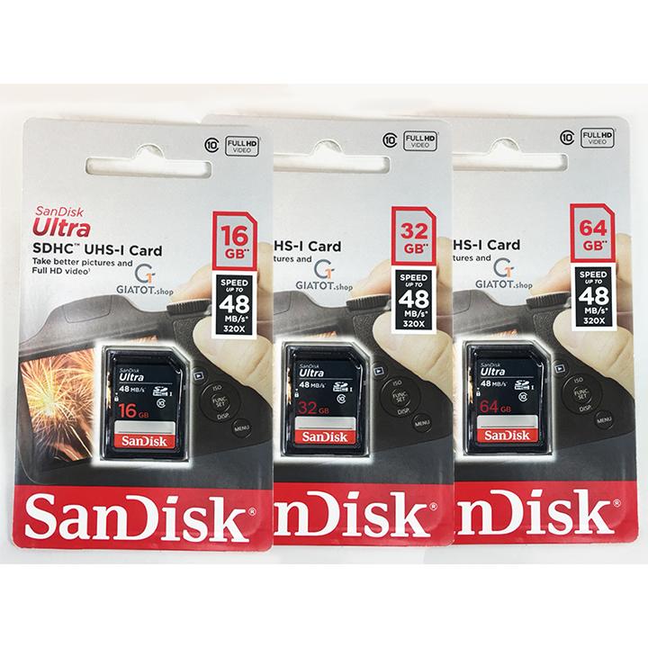 Thẻ Nhớ SD SanDisk Ultra Class 10 64GB - 48MB/s - Hàng Chính Hãng