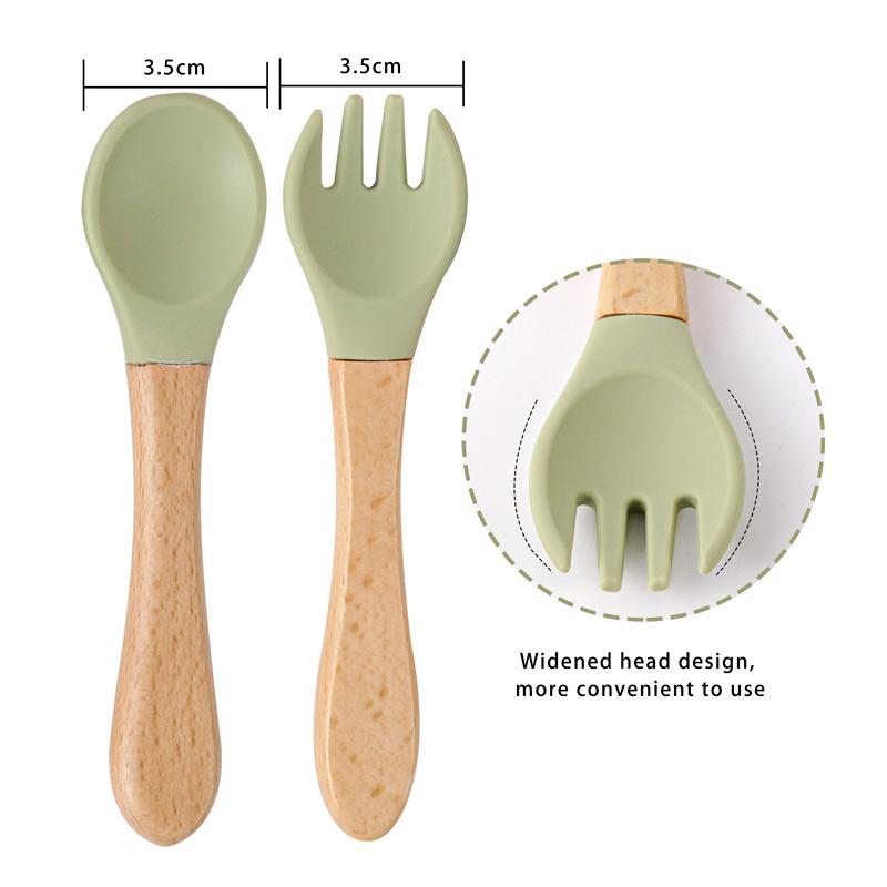 Cho Bé Bộ Đồ Ăn Trẻ Em Silicone Hút Bát Giỏ Muỗng Nĩa Không Chứa BPA Bộ Đồ Ăn Trẻ Em Thực Phẩm An Toàn Tán Thành Silicone Trẻ Em Sản Phẩm
