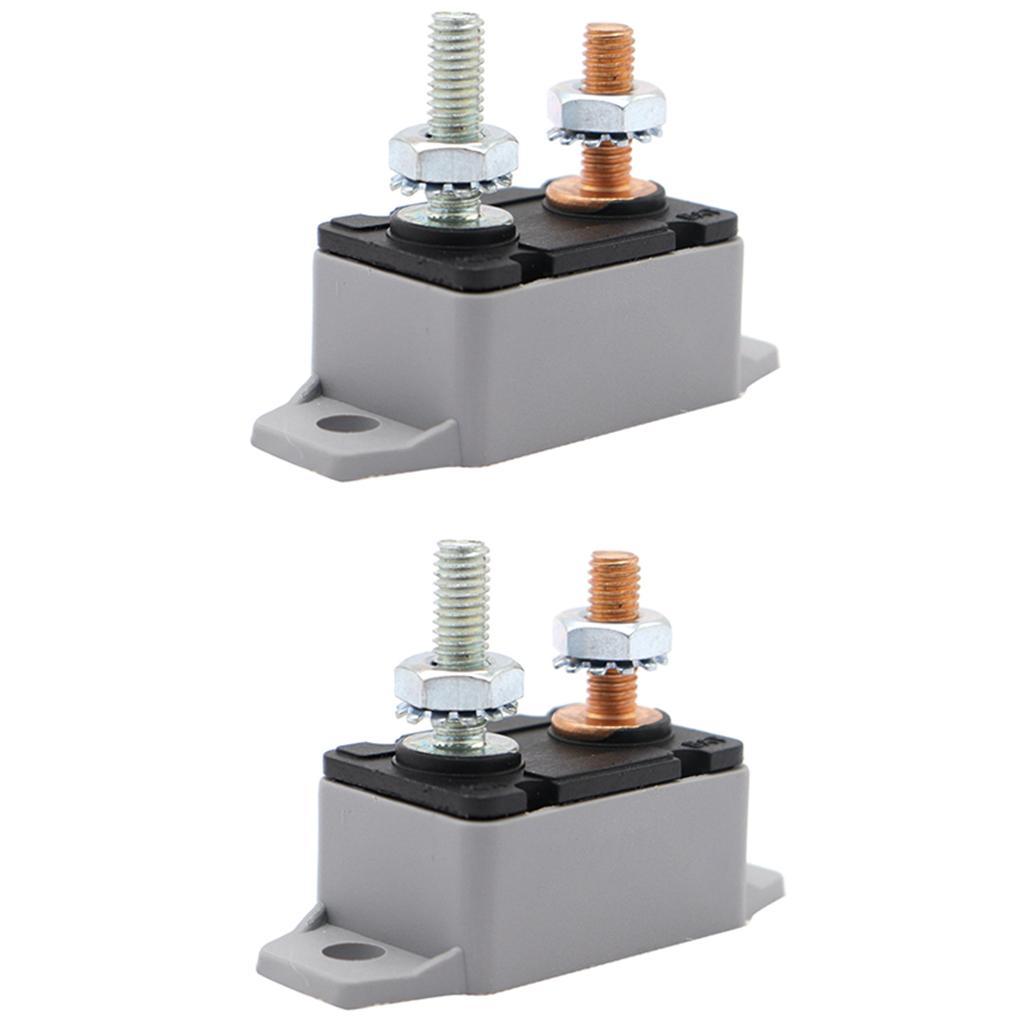 2Pcs 25A Boat  Circuit Breaker Fuse Automatic Auto-Reset 12V/24V