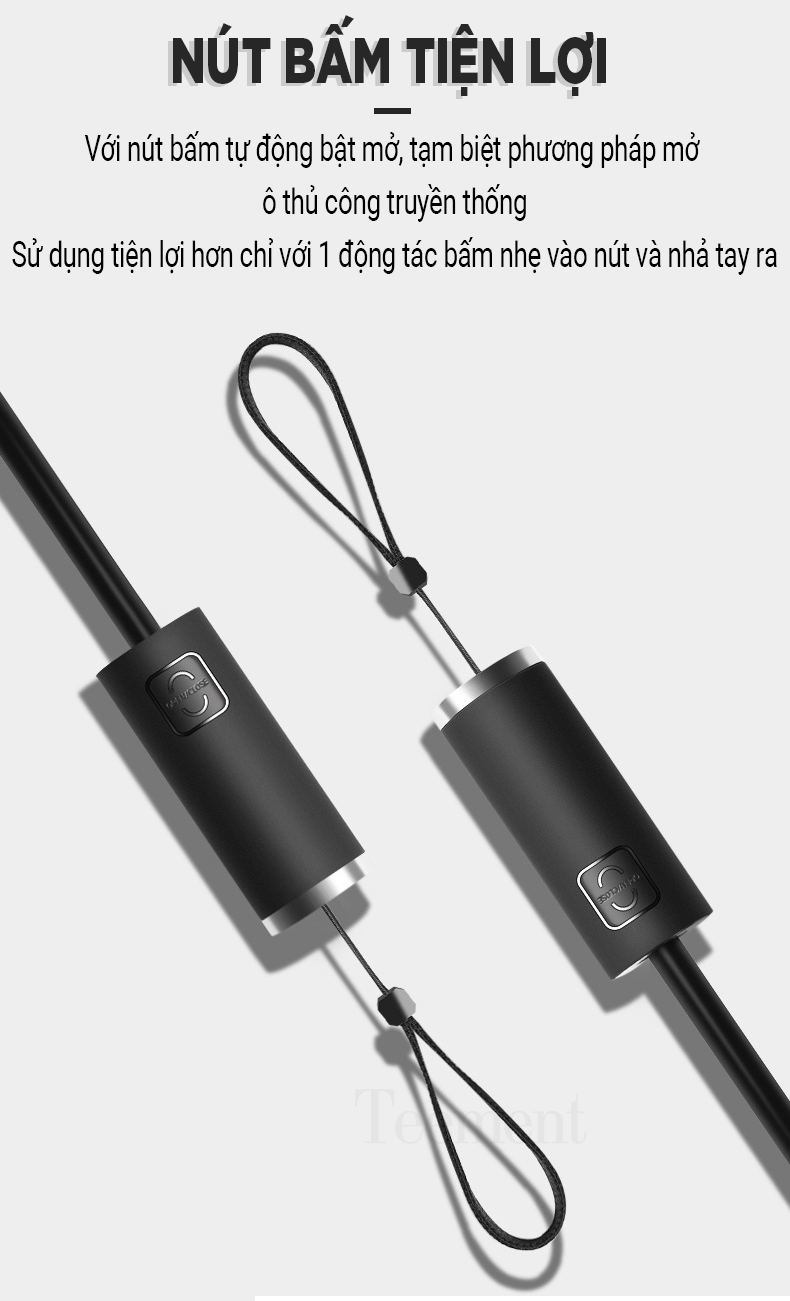 Ô Tự Động 2 Chiều Cao Cấp Teement, Che Mưa, Che Nắng, Chống UV - Hàng Chính Hãng