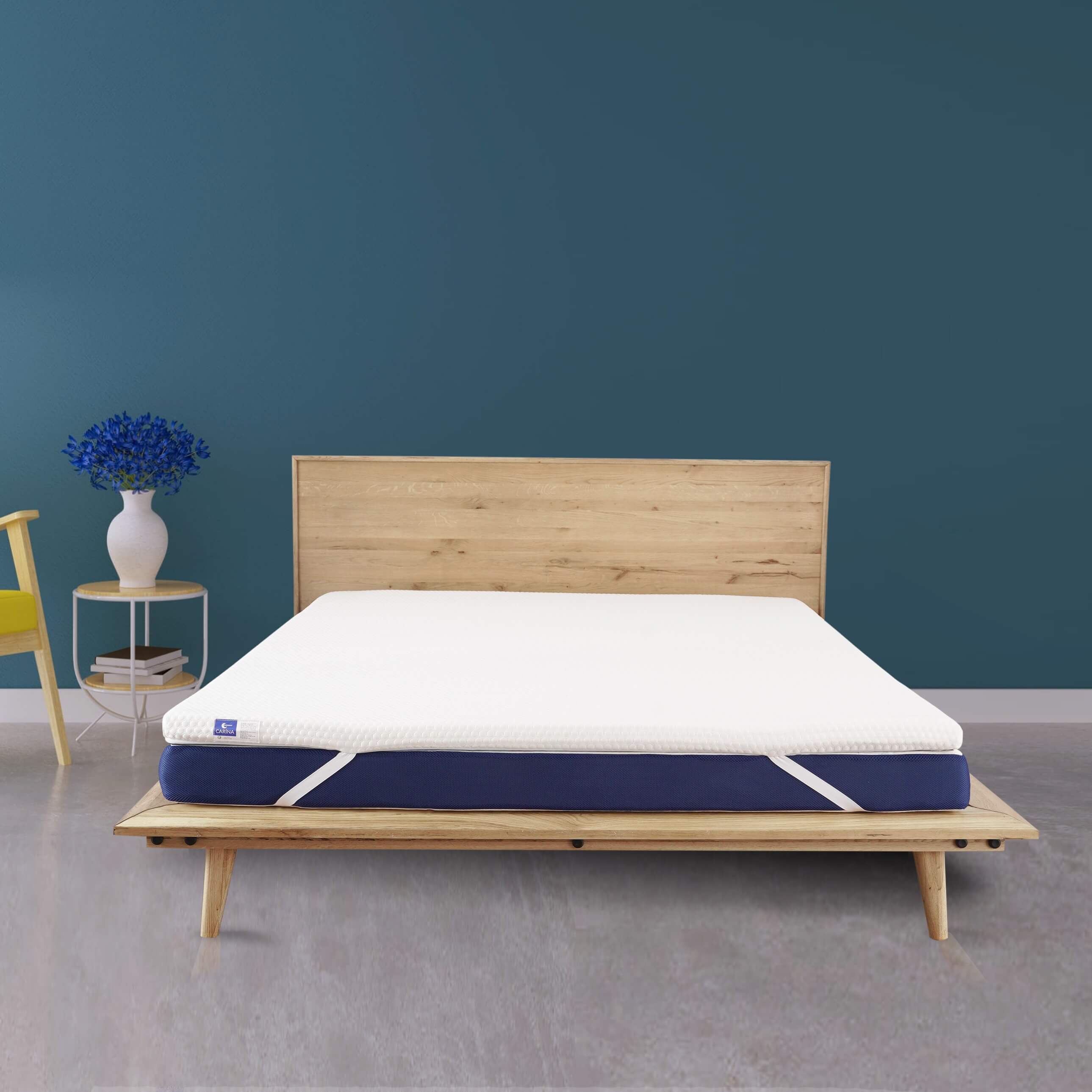 Nệm topper tiện nghi memory foam cao cấp Goodnight Carina siêu mát, bọc vải tản nhiệt 3 inch Ultra