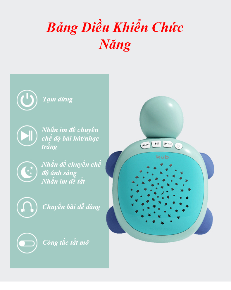 Rùa Ru Ngủ Phát Ánh Sáng, Nhạc Trắng - KUB