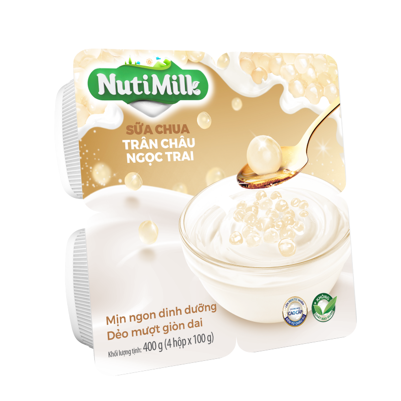 NutiMilk Thùng 48 Hộp Sữa chua Trân Châu Ngọc Trai TU.SCTNTI Nutifood