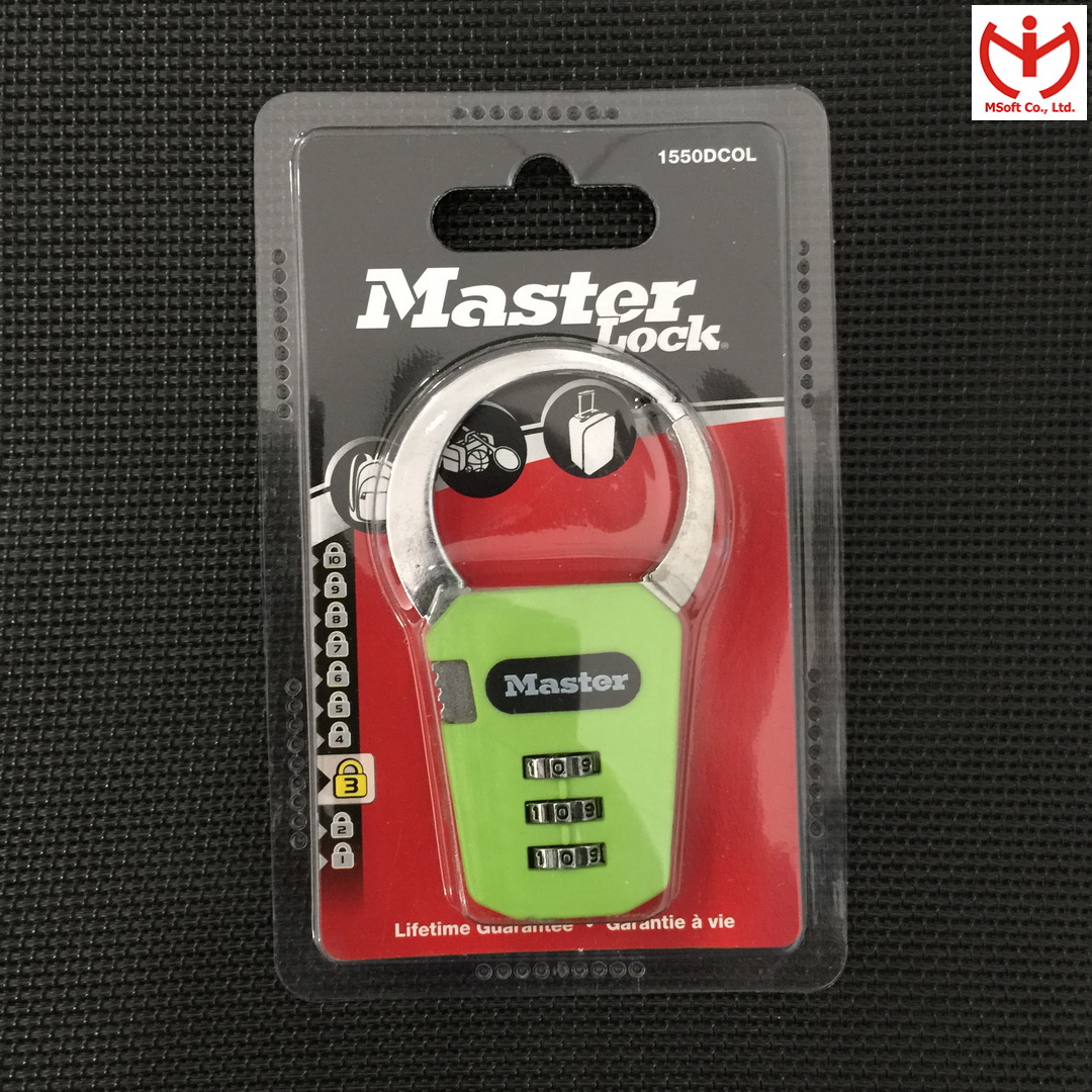 Khóa số Master Lock 1550 DCOL nhiều màu - khóa vali hành lý