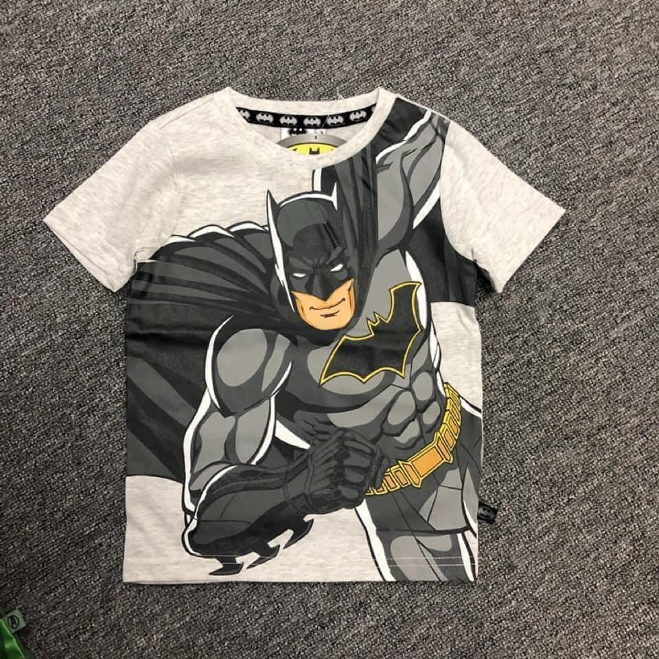 SET 3 ÁO THUN CỔ TRÒN TRẺ EM COTTON SIÊU ANH HÙNG, BATMAN, NGƯỜI NHỆN, SIÊU NHÂN MỀM MỊN, THOÁNG MÁT