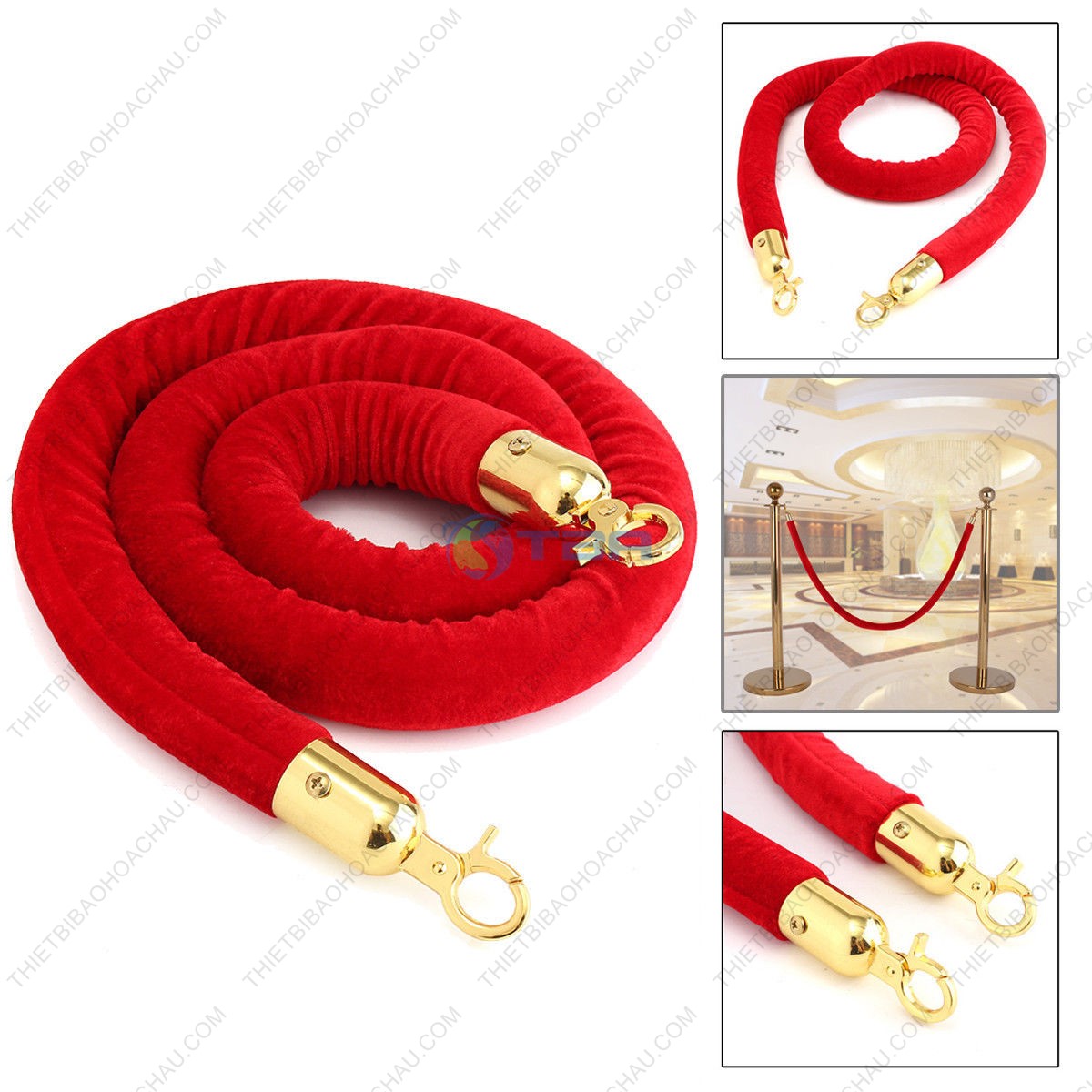 Dây nhung trụ chắn inox cho gia đình, nhà hàng, khách sạn