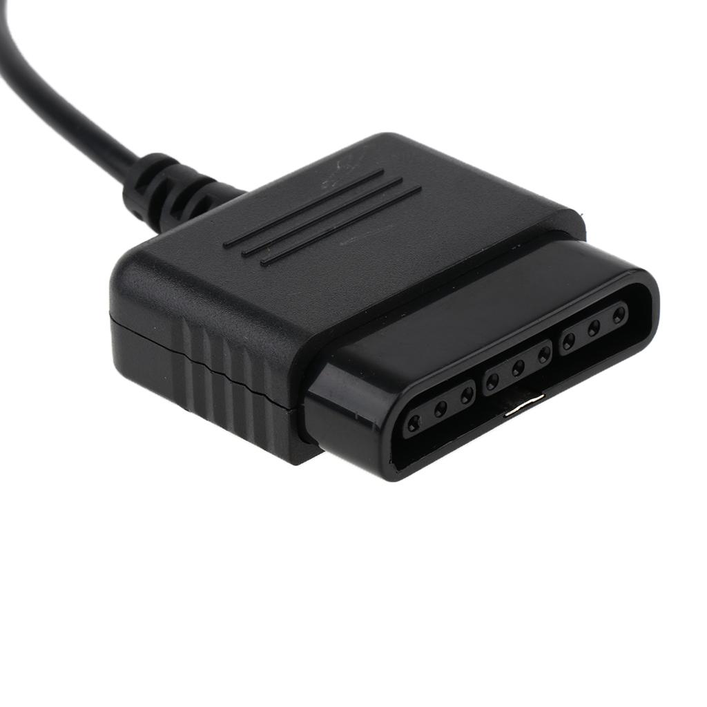 USB Controller Adapter Converter Cable For Sony PlayStation 2 PS2 To PS3/PC - Black