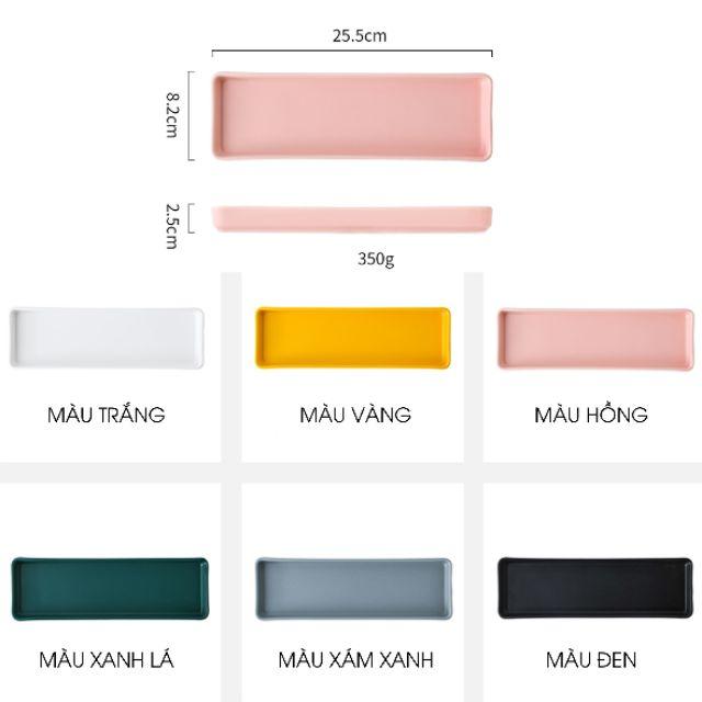 DĨA HÌNH CHỮ NHẬT DÀI 6 MÀU