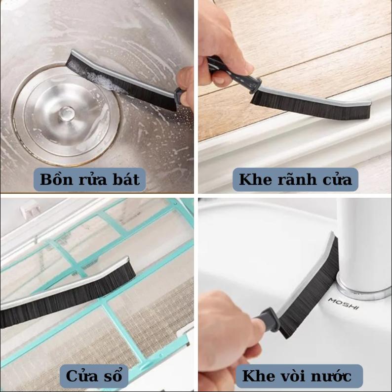 Bàn Chải Vệ Sinh Khe Hở Góc Chết Đa Năng Nhỏ Gọn Tiện Lợi 24cm, Bàn Chải Vệ Sinh Khe Hở Nhà Tắm,Góc Tường, Vệ Sinh Khe Hẹp, Cọ Vệ Sinh Khe Cửa Nhà Bếp, Nhà Tắm Đa Năng