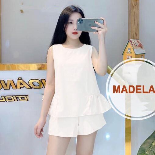 Đồ bộ nữ ba lỗ Madela chất Đũi Hàn cao cấp, chất liệu mềm mịn, thoáng mát phù hợp cho mùa hè,có nhiều màu và đủ size để lựa chọn- SN10