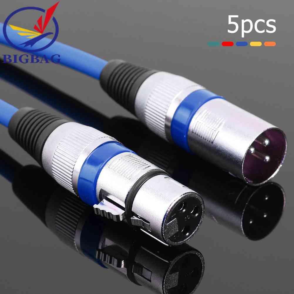 Set 5 Dây Cáp Âm Thanh 3Pin XLR Mạ Bạc