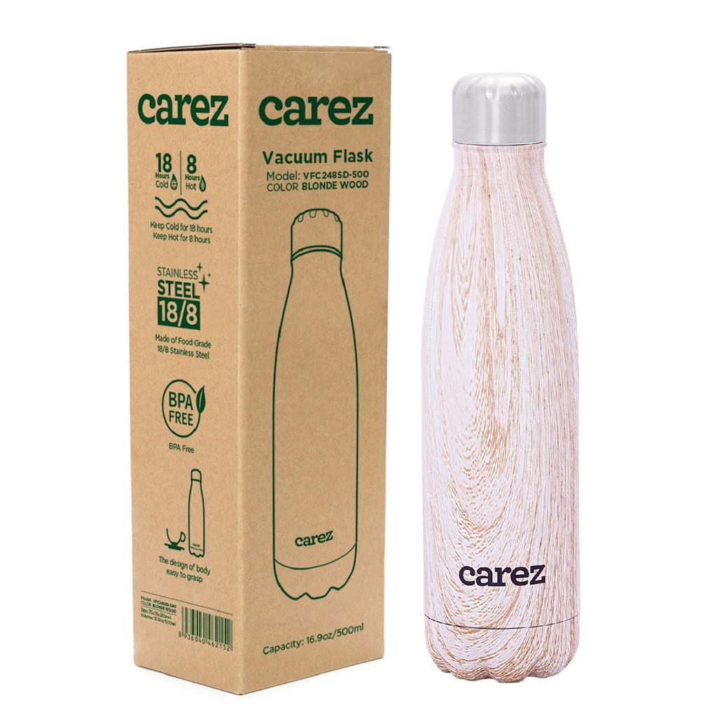 Bình giữ nhiệt Carez BLONDE WOOD VFC248SD-500 Nguồn cảm hứng từ thiên nhiên 500ML, Inox 304, Không chứa BPA, Hàng chính hãng