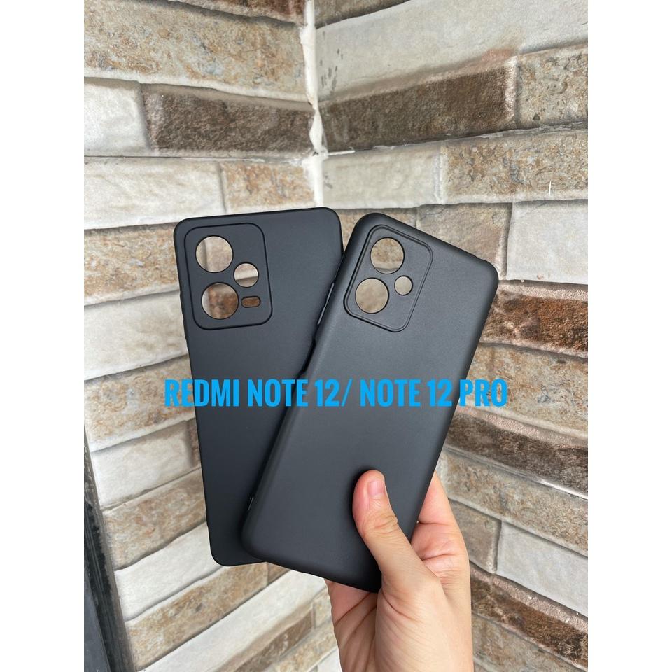 Ốp lưng dẻo cho Xiaomi Redmi Note 12, Note 12 Pro ( đen) chống bám vân tay