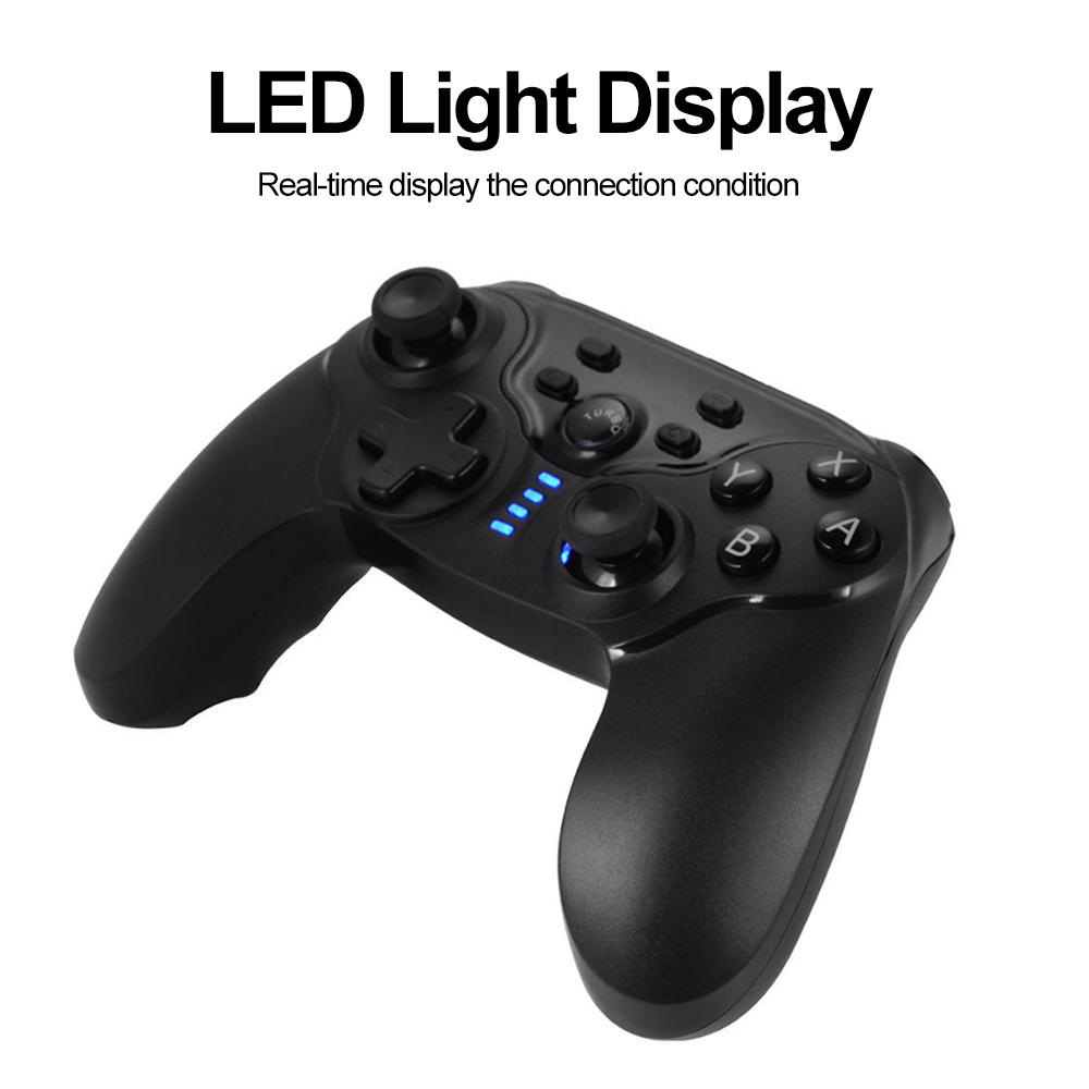 Wireless BT Gamepad Double Motor Vibration Pro Gaming Controller Joystick for Switch w/ Screenshot Function