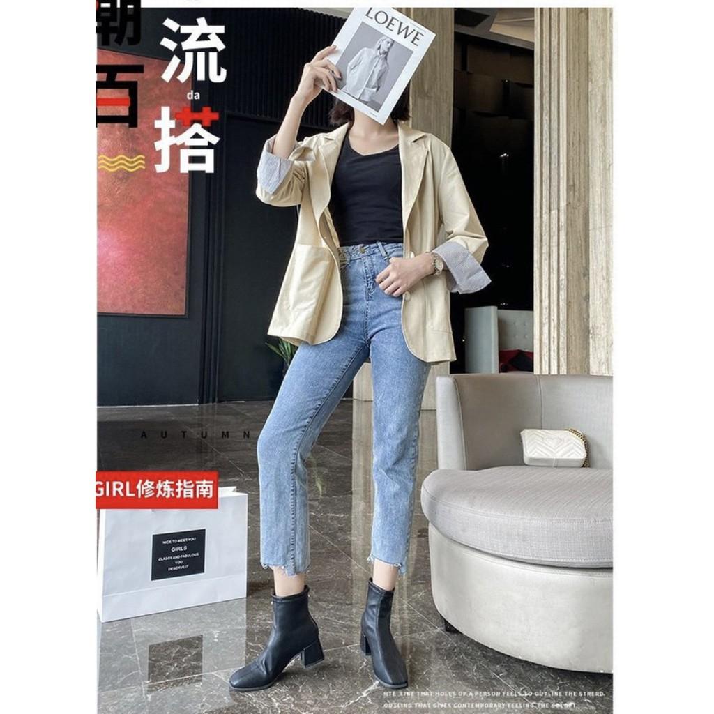 Bốt nữ gân 2 hàng dọc ( mã 9901 - bốt 2 gân