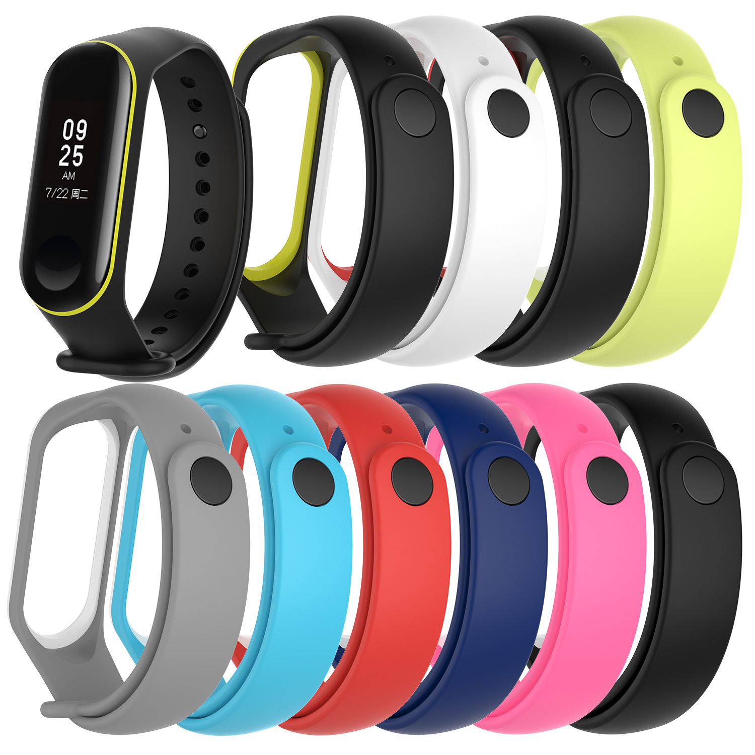 Dây Đeo Thay Thế Cho Vòng Đeo Tay Thông Minh Xiaomi Mi Band 5 / Mi Band 6 Dẻo TPU - 2 màu Phanh Duong - Hàng Nhập Khẩu