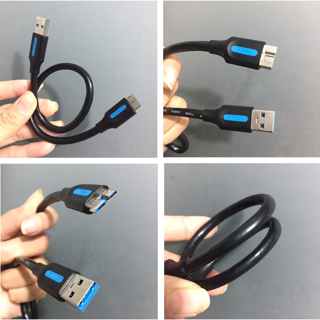 Cáp sạc và truyền dữ liệu USB 3.0 to Micro B Vention COPBF - Hàng chính hãng