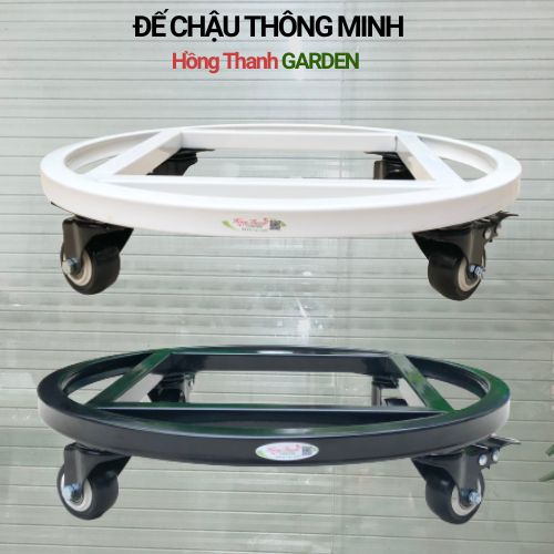 Đế Lót Chậu Cây Có Bánh Xe , Đế Chậu Thông Minh Cao Cấp HTG, Siêu Chắc Khỏe, Có Bánh Xe Di Chuyển, Có Chốt An Toàn, Chịu Lực Đến 200kg, Chất Liệu Hợp Kim Cao Cấp Sơn Tĩnh Điện