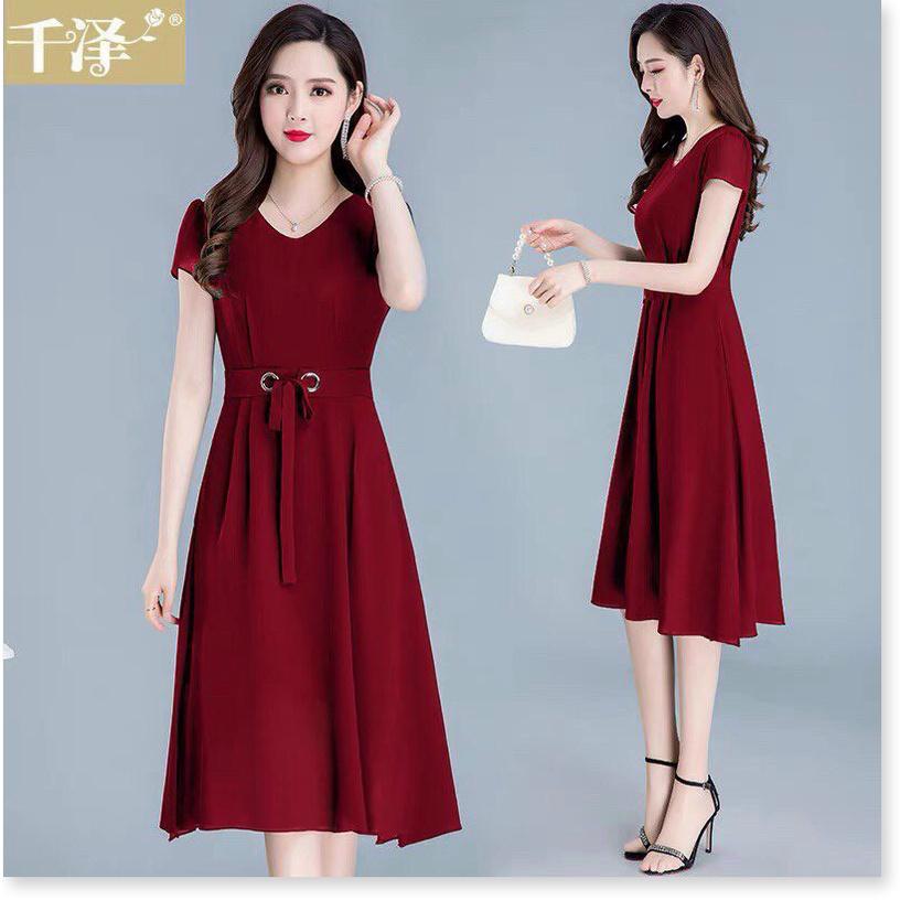 Đầm poly 2 da cực sang dành cho chị em