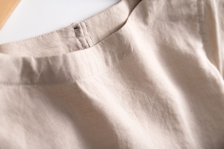 Đầm linen công sở dáng suông, kèm dây thắt eo, phong cách trẻ trung CS84