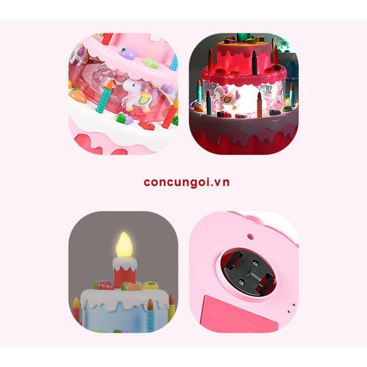 Hộp bánh kem 3 tầng, xoay, pin, 294 - SP353453