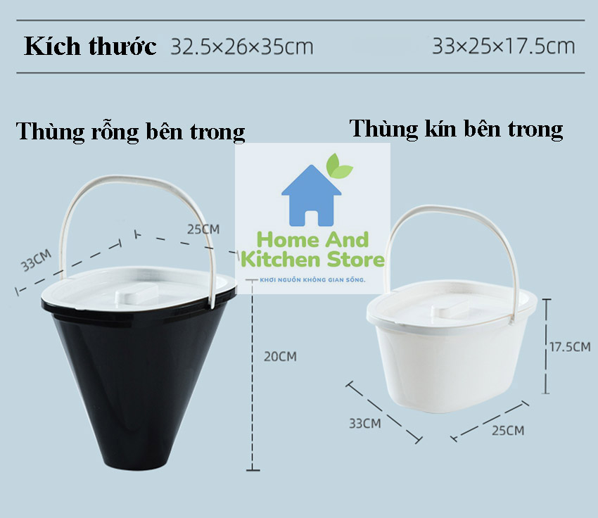 Bồn cầu di động CÓ TAY VỊN, TỰA LƯNG, NÉP KÉP NGĂN MÙI VÀ CHỐNG TRƯỢT BO QUANH cho người già, phụ nữ mang thai, người bệnh khó vận động