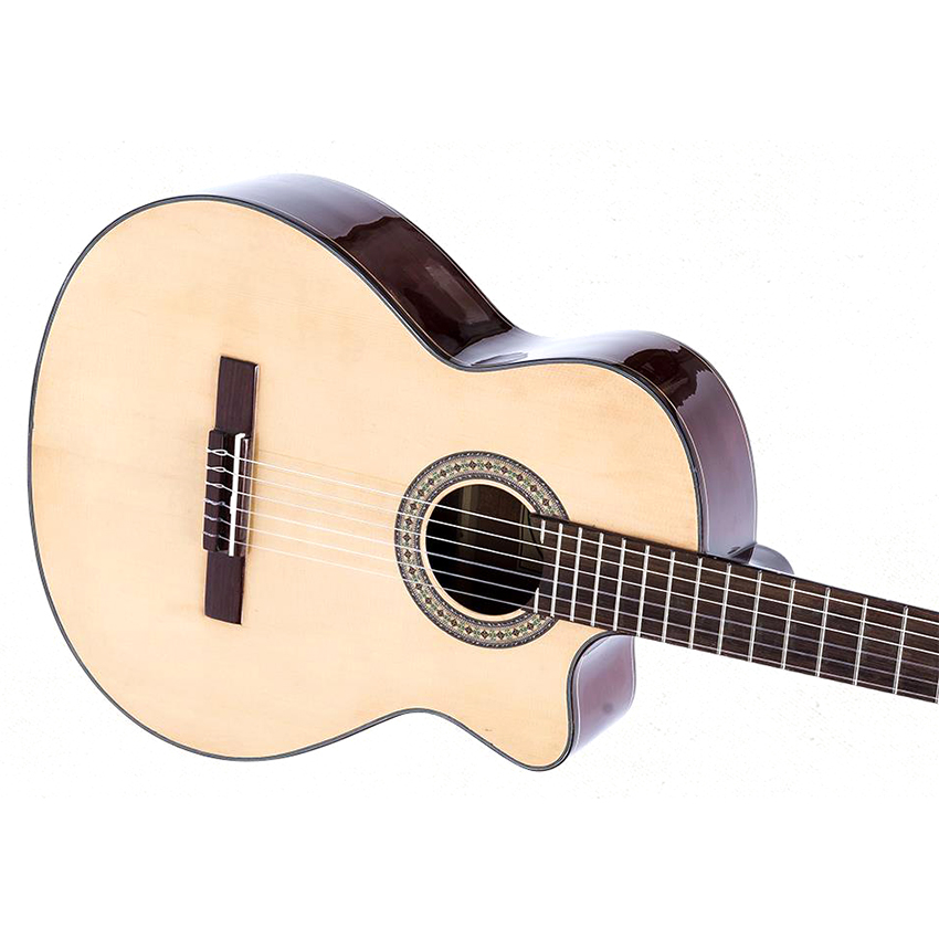 Đàn guitar classic DC170J có khuyết dòng ghitar trung kỹ full size gỗ hồng đào solid cho âm thanh cổ điển ấm áp Duy Guitar