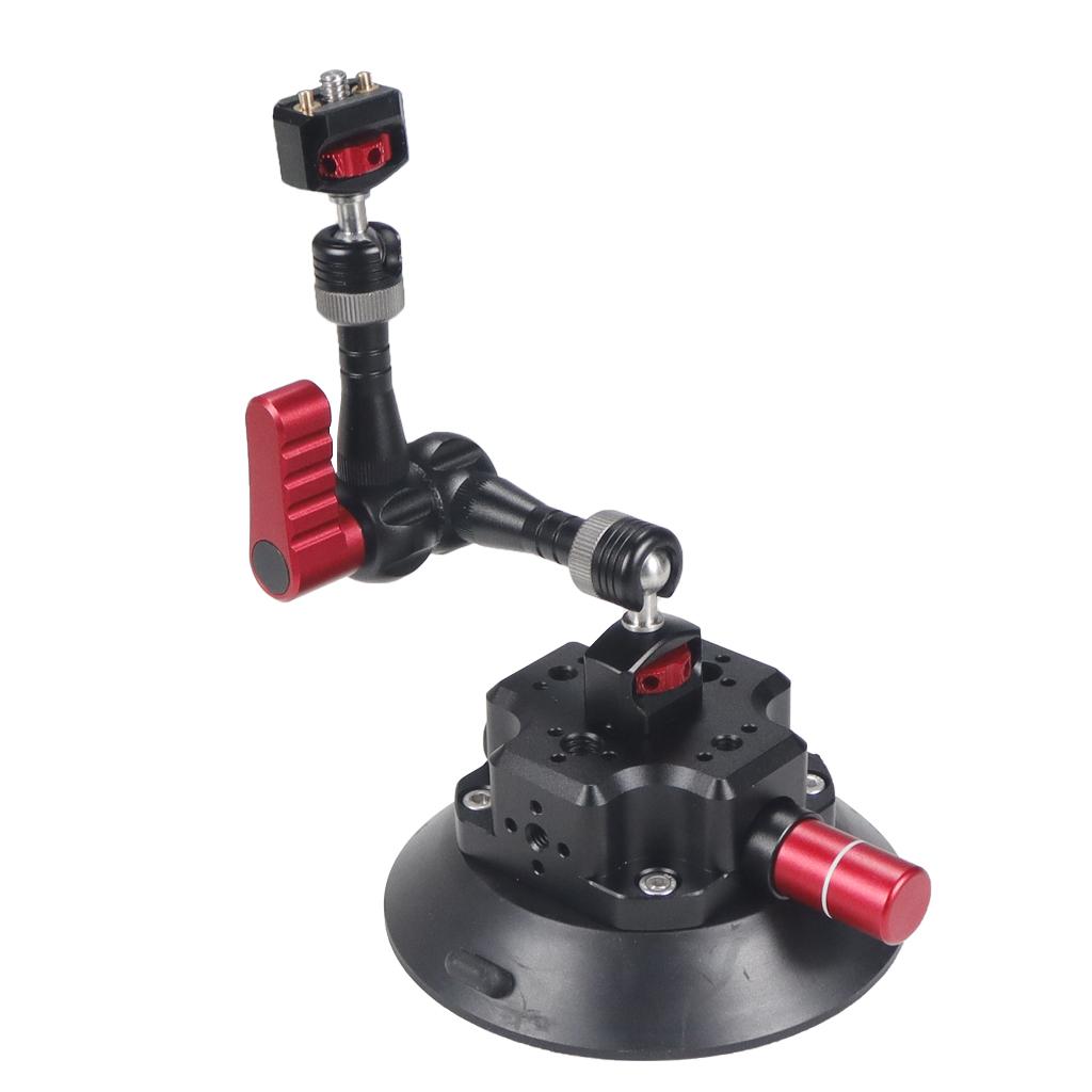 Tay máy bơm chân không Máy hút bụi với 1/4 3/8 "ARRI Định vị lỗ cho GoPro Insta360 Action Camera Bar