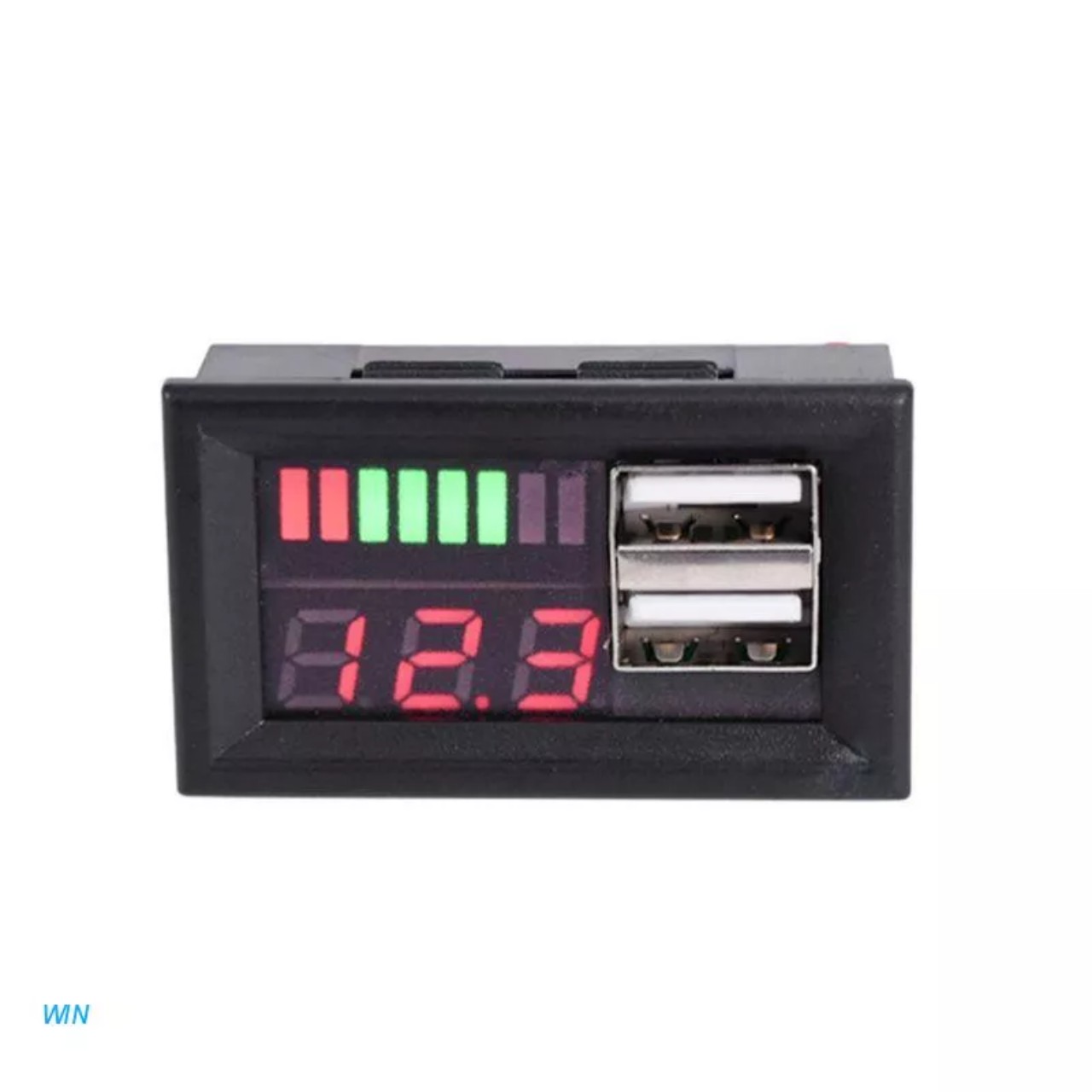 Đồng hồ báo điện áp ắc quy 12v-80v kèm sạc USB loại tốt