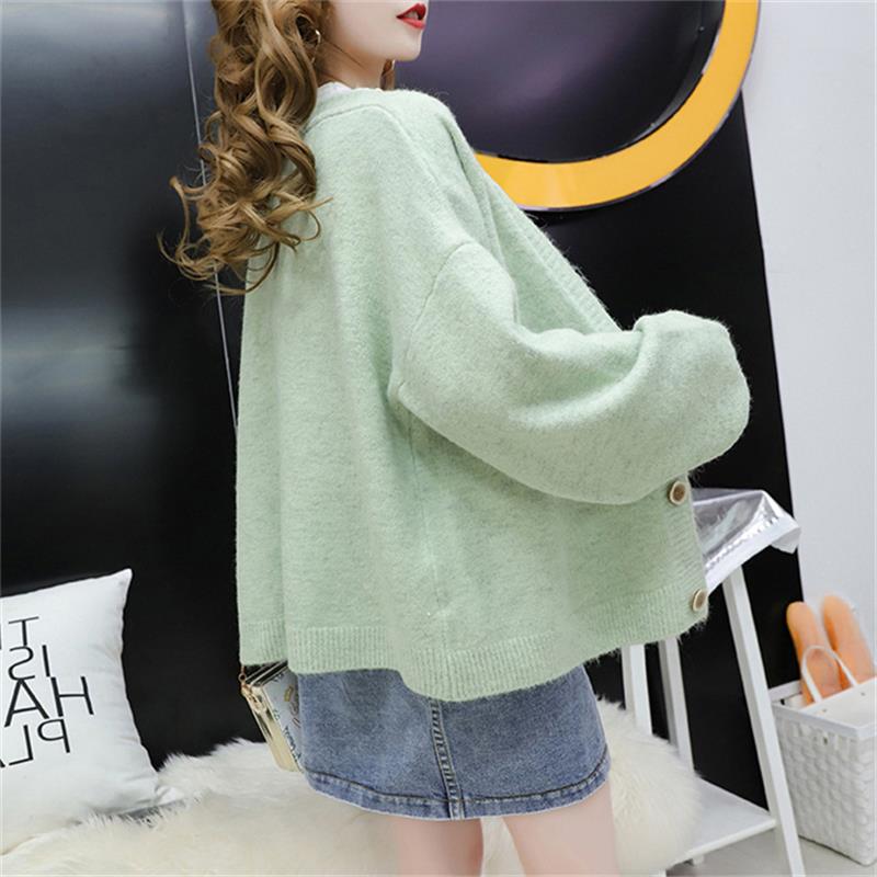 Hình ảnh Áo cardigan khoác len nữ cổ tim dệt kim dáng rộng dài tay Hàn Quốc thời trang ARCTIC HUNTER AH11