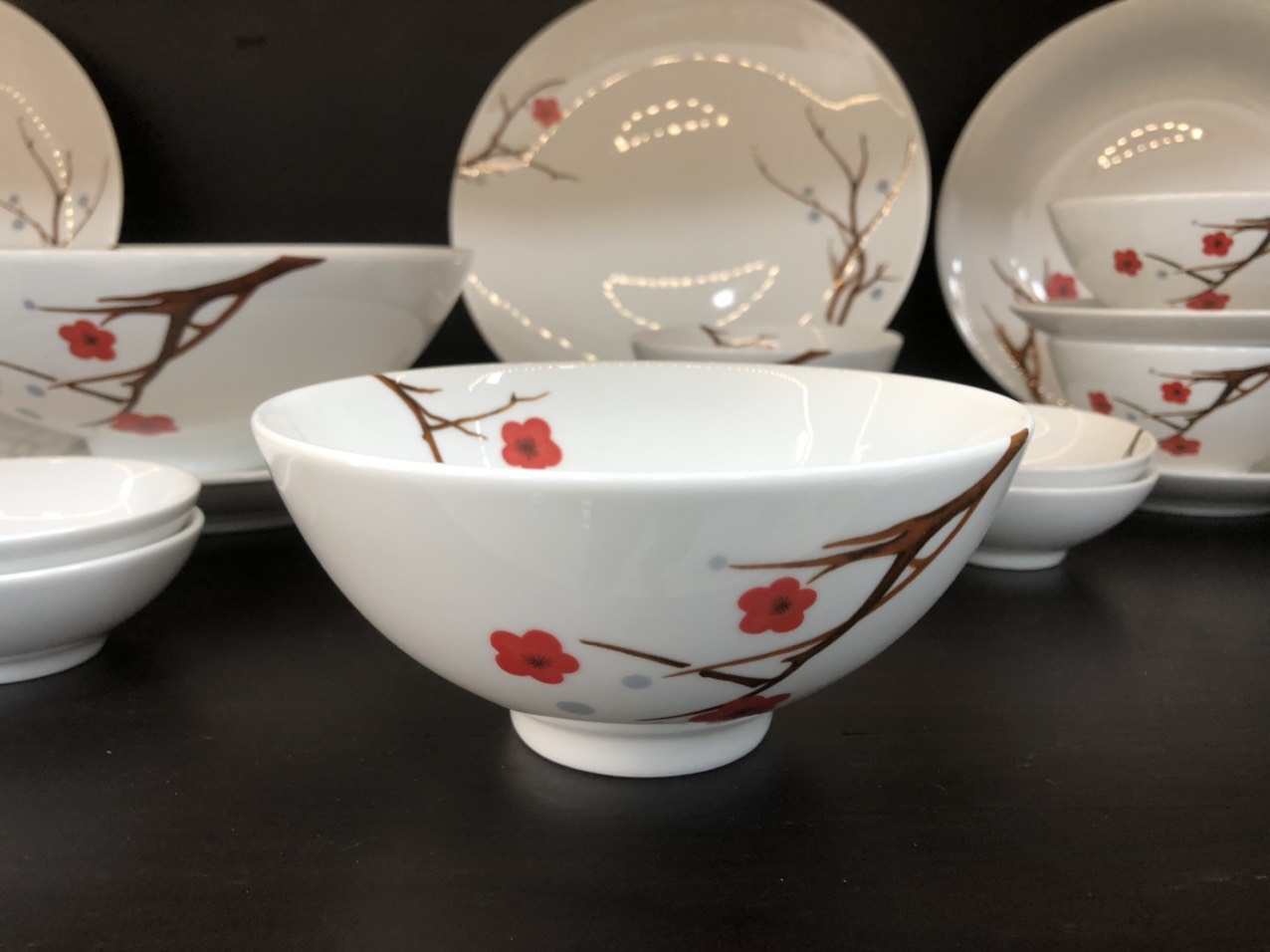 Tô trung Minh Long 15 cm Daisy Hồng Mai Bằng sứ, Hàng Đẹp, Cao Cấp, Dùng Trong Gia Đình, Đãi Khách, Tặng Quà Tân Gia
