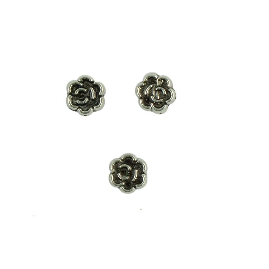 100 Pieces Wholesale Vintage Silver Rose Flower Pattern Loose Spacer Beads Jewelry Making
