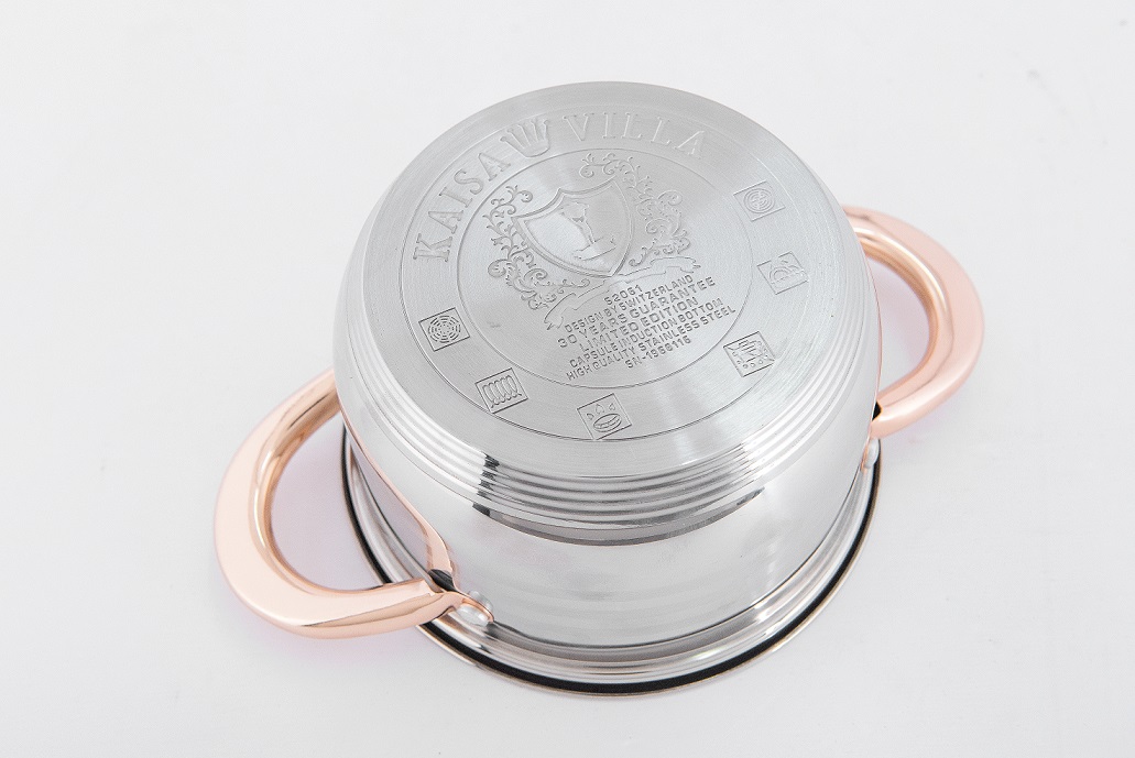 Bộ nồi KAISA VILLA - 6 món 12 chi tiết công nghệ Đức - Đáy 5 lớp, mã KV-6618 - Thích hợp cho mọi loại bếp