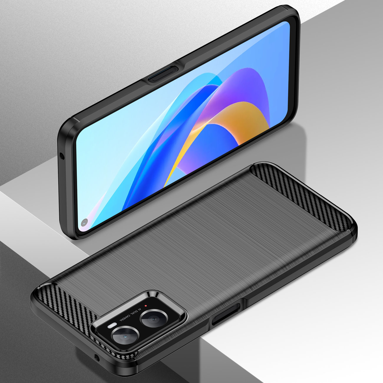 Ốp lưng chống sốc vân kim loại cho Oppo A36 hiệu Likgus - hàng nhập khẩu