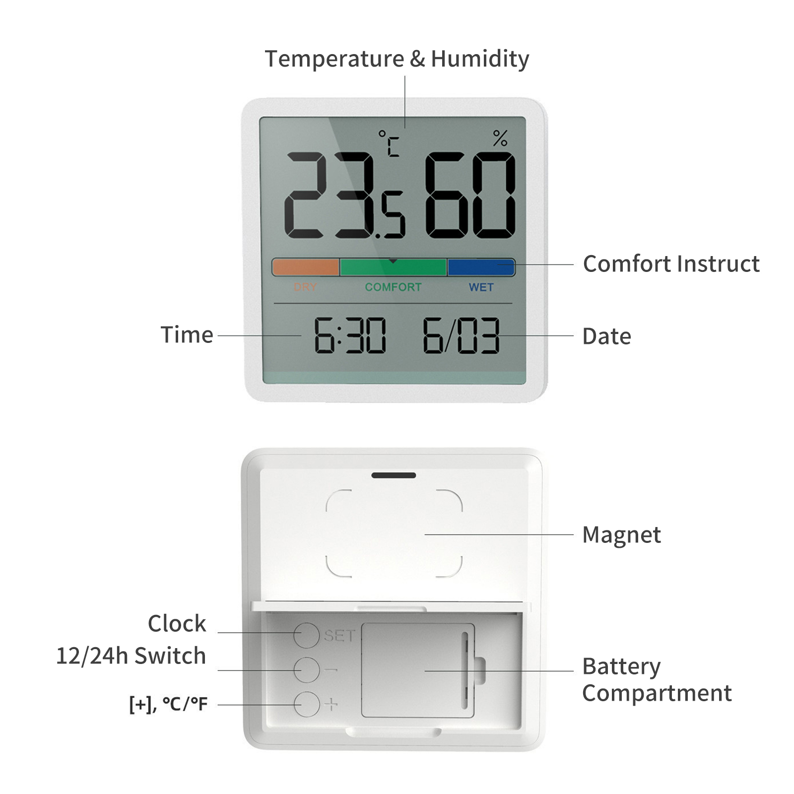 Máy Đo Độ Ẩm Kỹ Thuật Số Màn Hình Lcd