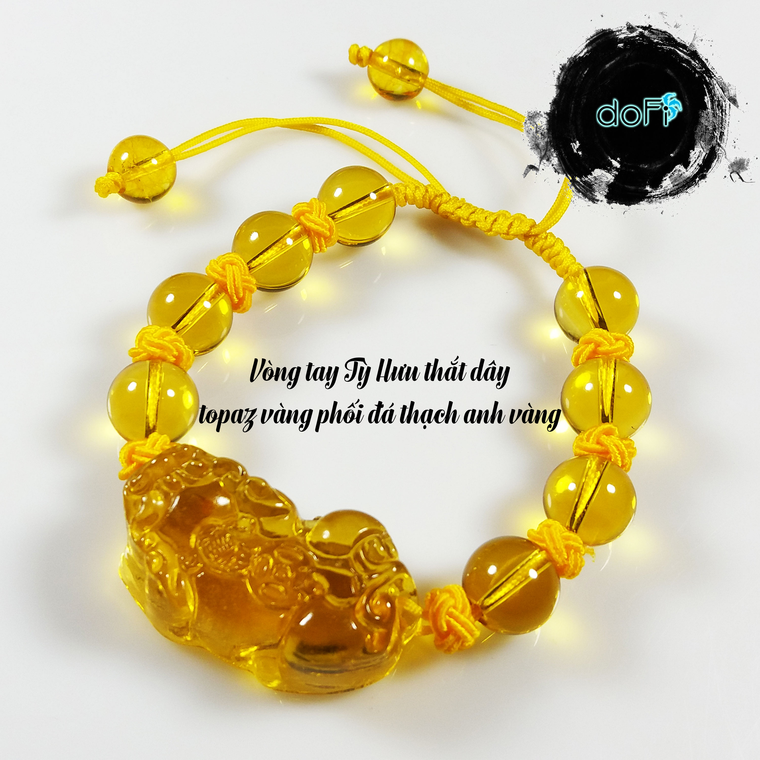 VÒNG TỲ HƯU THẮT DÂY - TOPAZ VÀNG