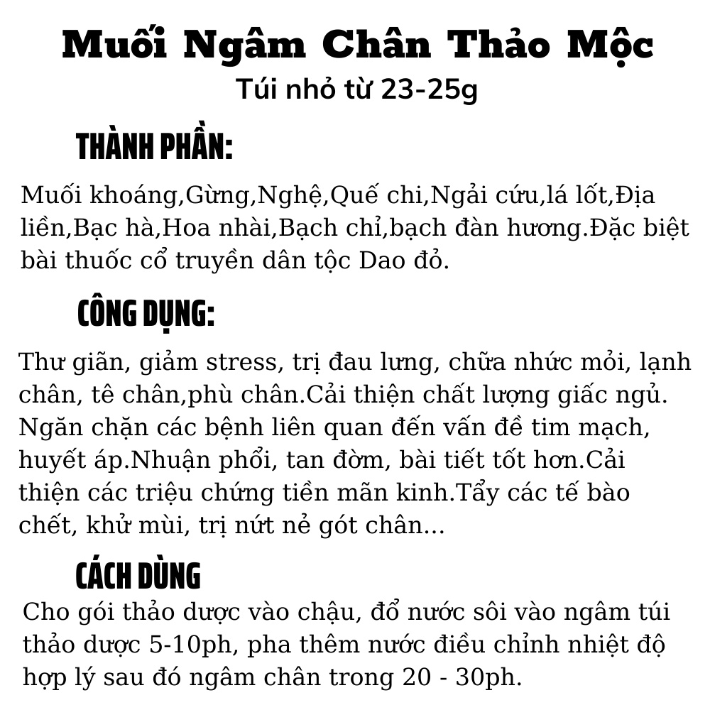 Muối ngâm chân thảo dược