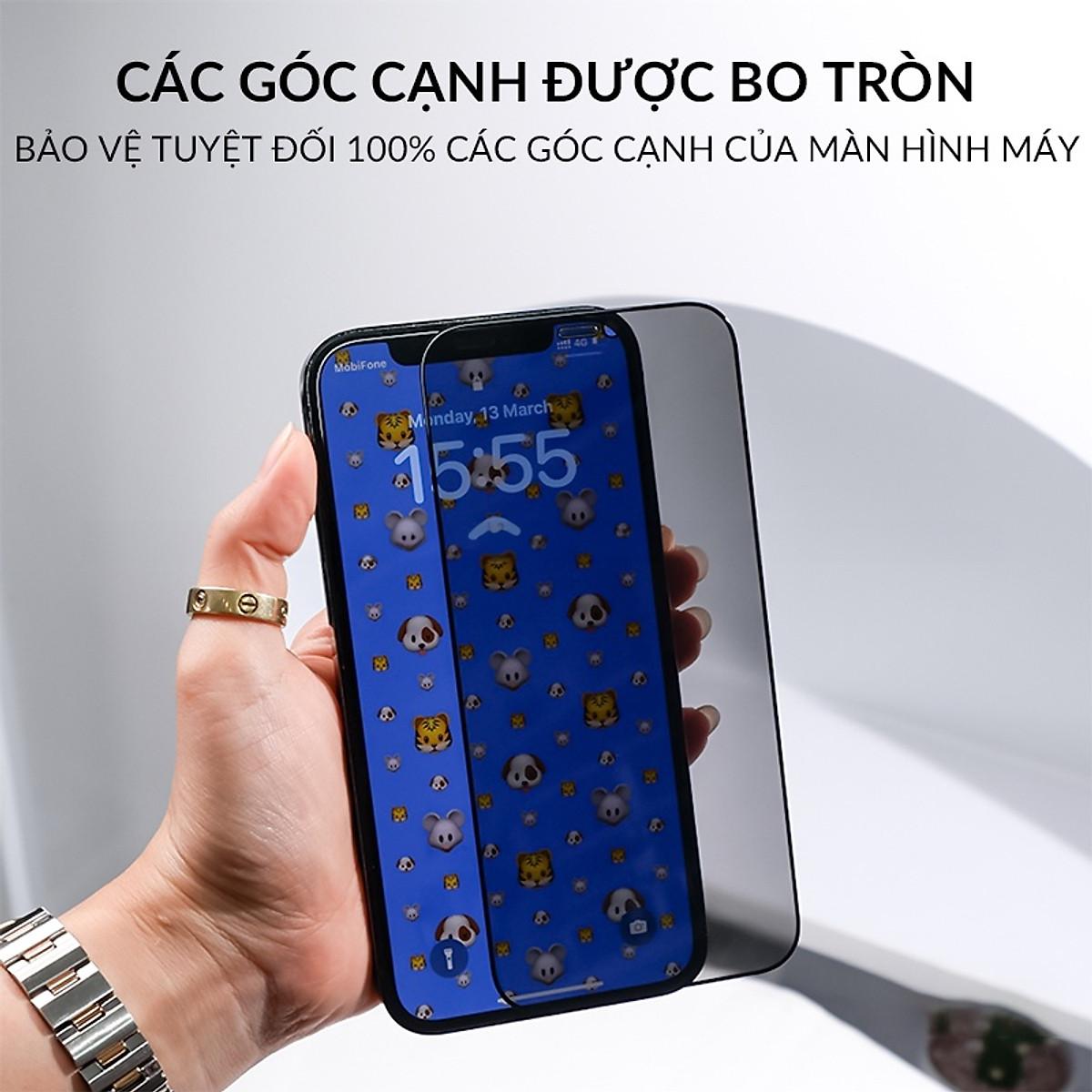 Dán kính cường lực chống nhìn trộm màn hình cho iPhone 15 / 15 Plus / 15 Pro / 15 Pro Max hiệu Nillkin Guardiant - Vát cạnh 2.5D, Phủ nano hạn chế vân tay, màng loa chống bụi - Hàng nhập khẩu