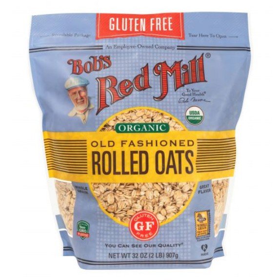 Yến mạch hữu cơ cán vừa không chứa  Gluten Bob's Red Mill - Gluten Free Organic Old Fashioned Rolled Oats 907gr